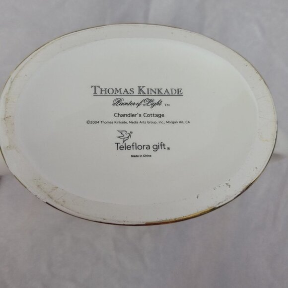 Thomas Kinkade 2004 Chandler's Cottage Teleflora Gift Water Can Flower Vase - Picture 5 of 8